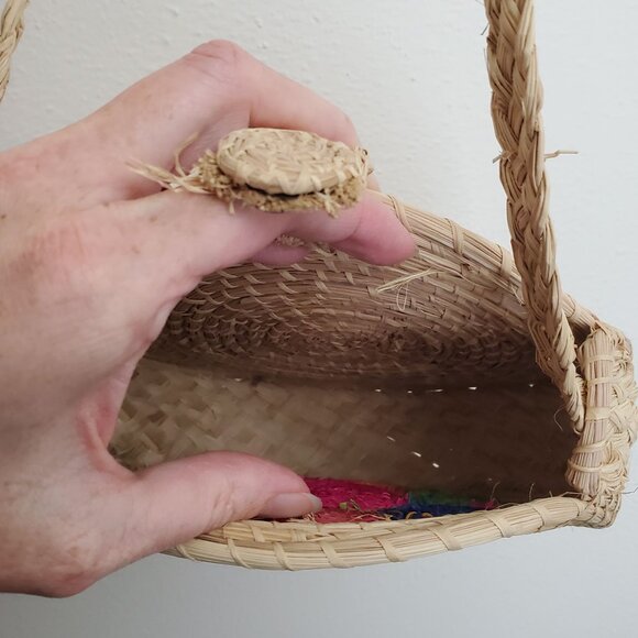 Unbranded round woven summer crossbody bag - Picture 4 of 10